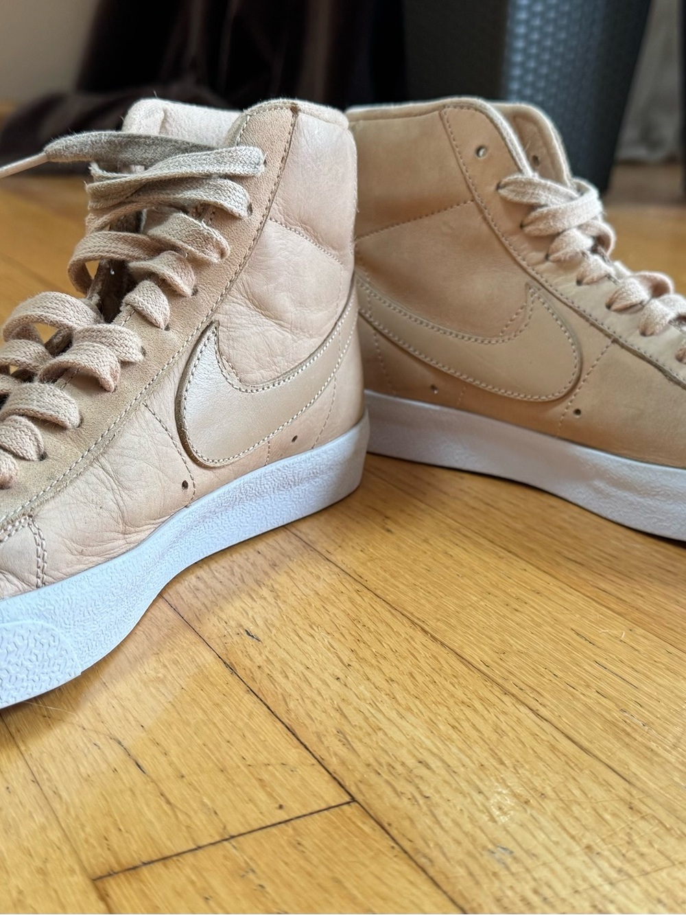 Nike Women’s High-Top Sneakers in Beige